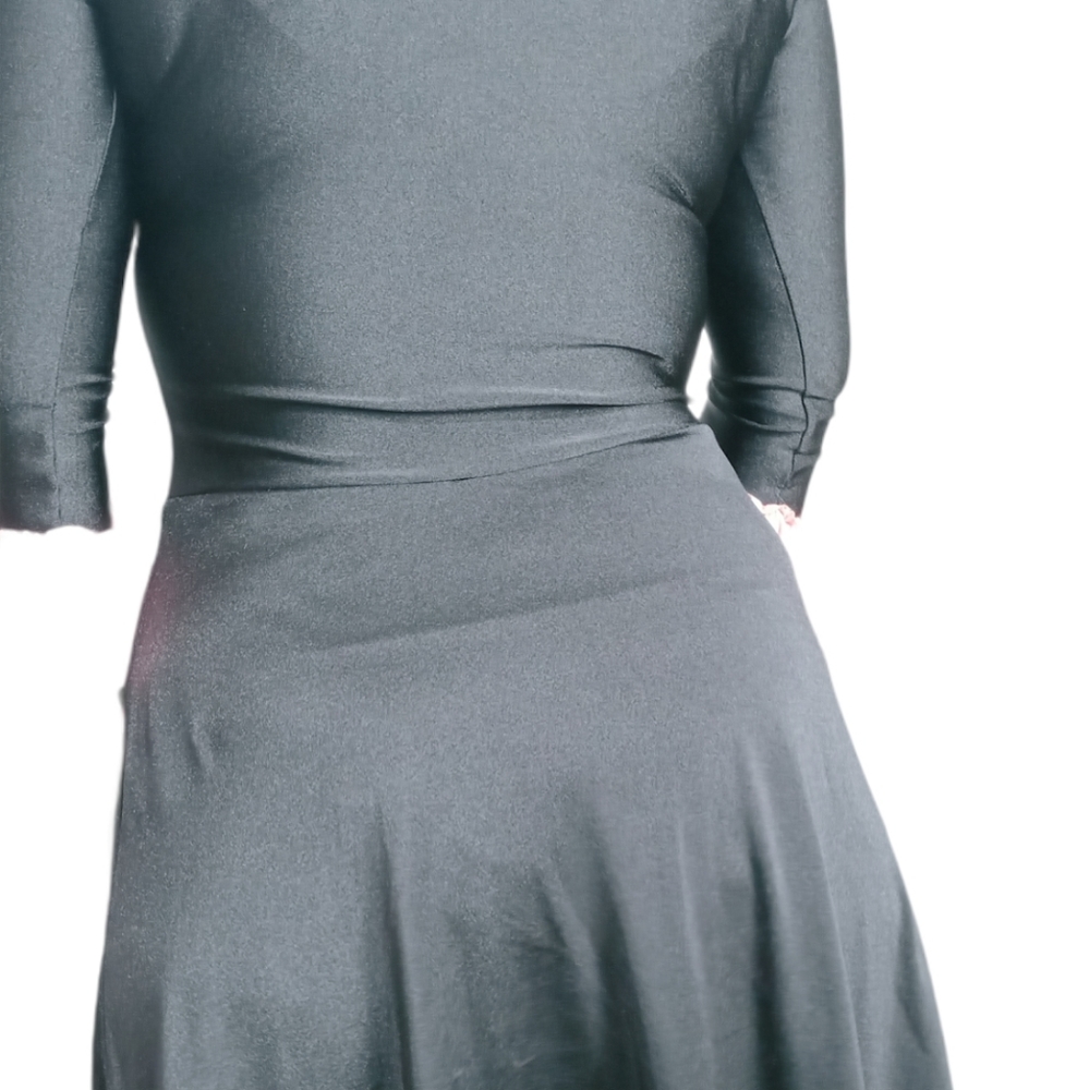 Pin up couture retro pink black body con midi - Picture 12 of 14